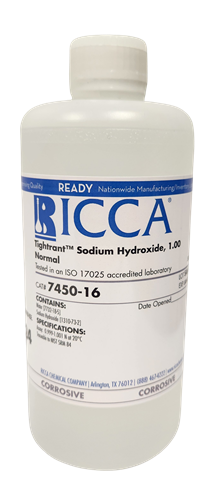7450-16 | Tightrant™ Sodium Hydroxide, 1.00 Normal Tested in an ISO 17025 Accredited Facility
